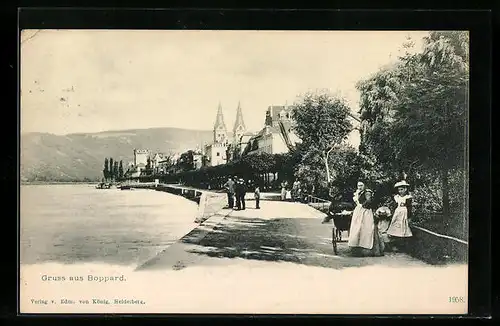 AK Boppard, Rheinpromenade