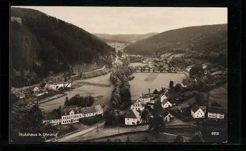 AK Stutzhaus i. Thür., Ortsansicht aus der Vogelschau