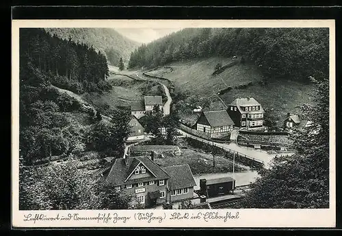 AK Zorge / Harz, Ortspartie aus der Vogelschau