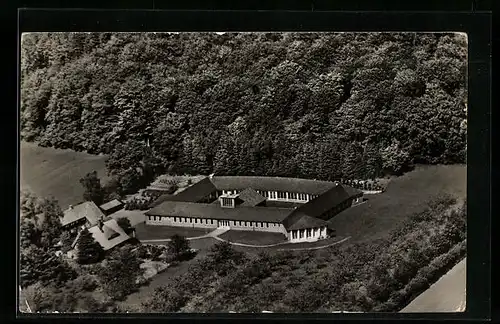 AK Hoisbüttel, Haus am Schüberg vom Flugzeug aus gesehen