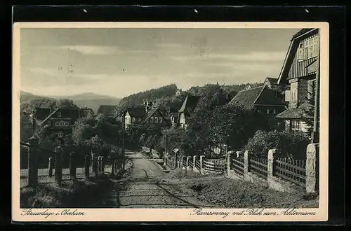 AK Braunlage / Harz, Ramsenweg mit Blick zum Achtermann