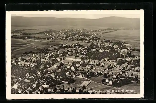 AK Clausthal-Zellerfeld, Gesamtansicht, Fliegeraufnahme