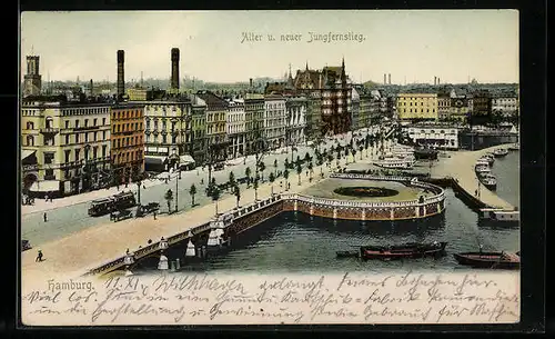 AK Hamburg-Neustadt, Alter und neuer Jungfernstieg