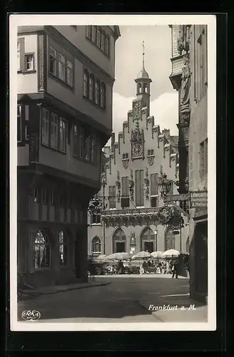 AK Alt-Frankfurt, Durchblick auf den Römer