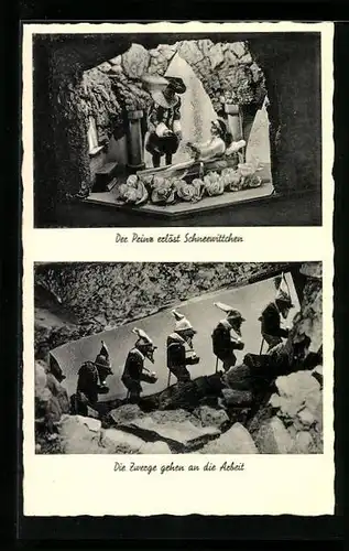 AK Bad Sachsa / Harz, Märchengrund, Märchenspiel Schneewittchen und die sieben Zwerge