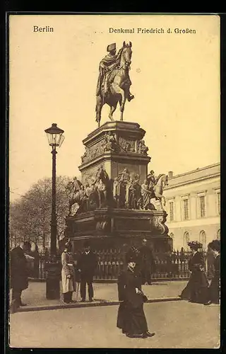 AK Berlin, Denkmal Friedrich d. Grossen