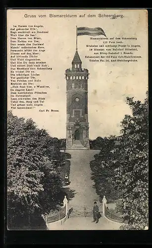 AK Quern, Bismarckturm auf dem Scheersberg