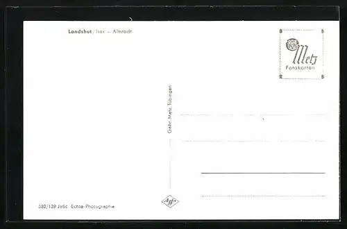 AK Landshut / Isar, Altstadt mit Kirche