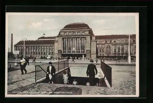 AK Leipzig, Untergrundtunnel am Hauptbahnhof