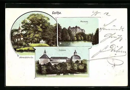 AK Gotha, Schloss und Museum
