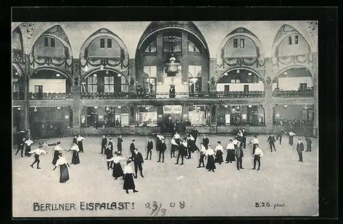 AK Berlin-Schöneberg, Vergnügen im Berliner Eispalast