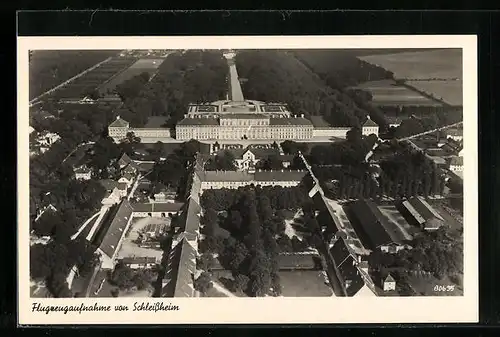 AK Schleissheim, Teilansicht, Flugzeugaufnahme