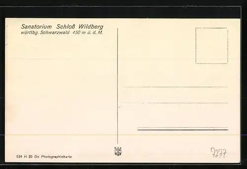 AK Wildberg / württbg. Schwarzwald, Sanatorium Schloss