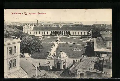 AK Norderney, Kgl. Konversationshaus mit Anlagen