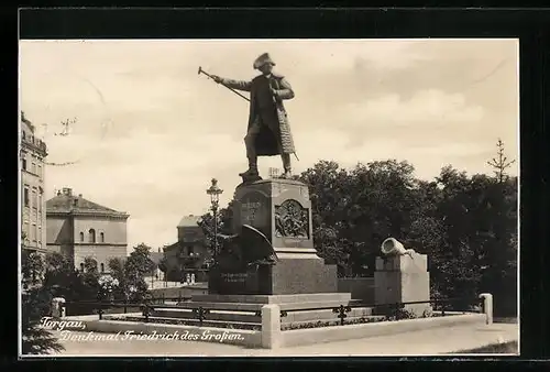 AK Torgau, Denkmal Friedrich des Grossen