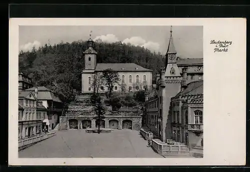 AK Leutenberg i. Thür., Markt mit Kirche