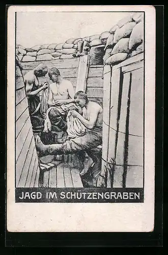 AK Läusejagd im Schützengraben