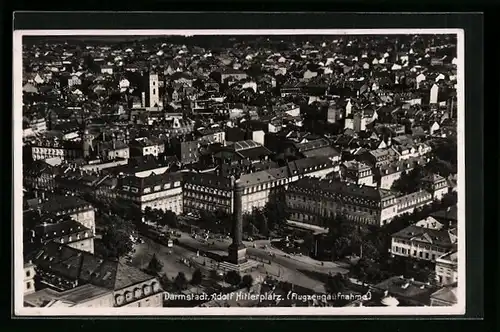 AK Darmstadt, Platz vom Flugzeug aus