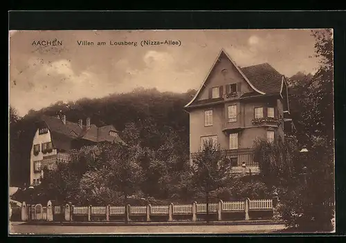 AK Aachen, Villen am Lousberg, Nizza-Allee