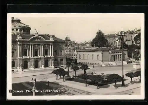 AK Genève, Place Neuve et théatre