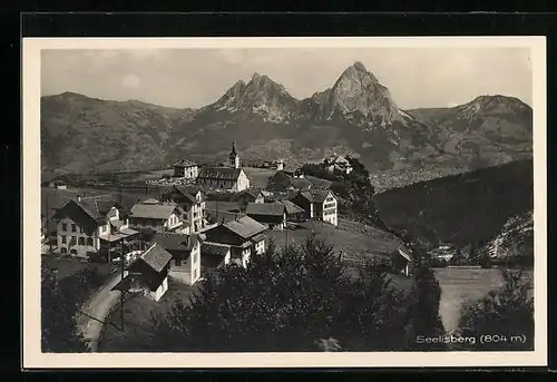 AK Seelisberg, Teilansicht vom Berg aus gesehen