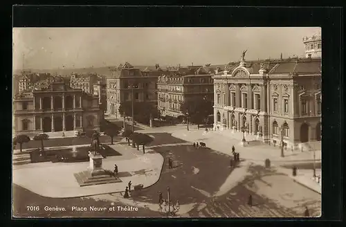 AK Genève, Place Neuve et Théatre