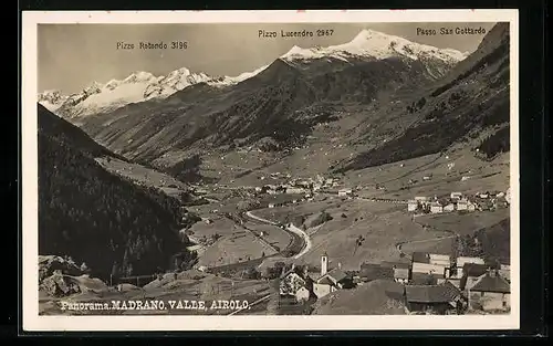 AK Airolo, Panorama, Valle, Madrano