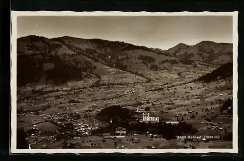AK Gstaad, Panoramablick aus der Luft