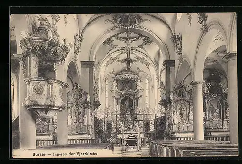 AK Sursee, Inneres der Pfarrkirche