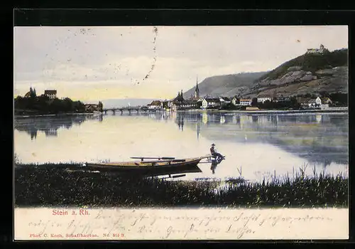 AK Stein a. Rhein, Blick zum Ort