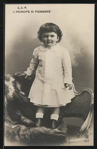 AK Prinz von Piemont als Kind im Kleidchen