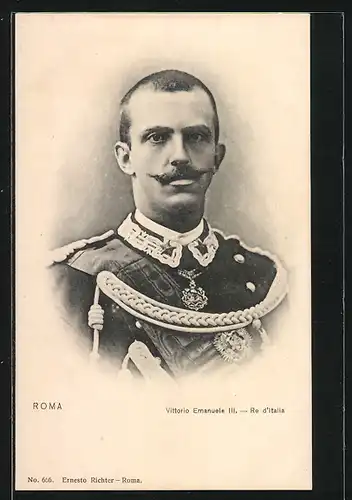 AK Victor Emanuele III., König von Italien
