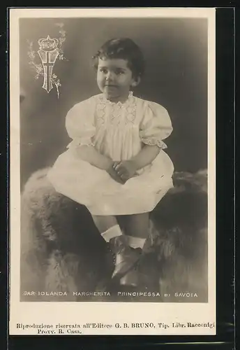 AK Prinzessin Iolanda Margherita als kleines Mädchen