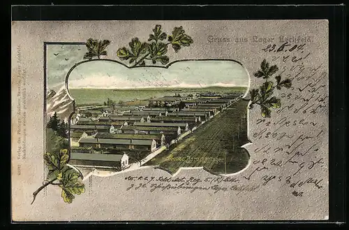 AK Lechfeld /Truppenlager, Gesamtansicht des oberen Barackenlagers