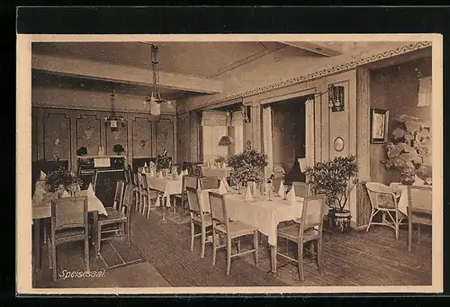 AK Georgenfeld-Zinnwald /Erzgeb., Hotel Lugsteinhof O. Zimens, Speisesaal