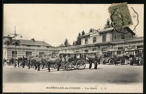 AK Bagnoles-de-l`Orne, La Gare