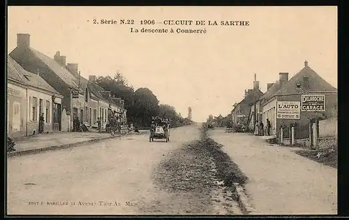 AK Connerré, Circuit de la Sarthe 1906, La descente à Connerré