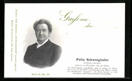 AK Schauspieler und Opernsänger Felix Schweighofer