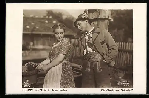 AK Schauspielerin Henny Porten in Die Claudi vom Geiserhof