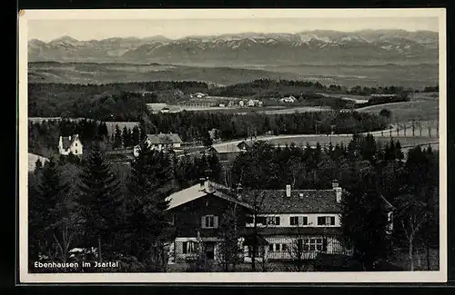 AK Ebenhausen, Ortsansicht, Blick ins Isartal