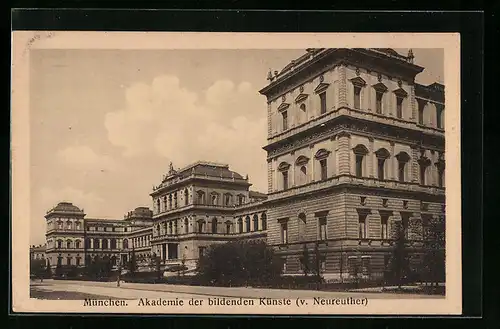 AK München, Akademie der bildenen Künste, v. Neureuther