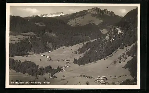 AK Tiefenbach-Winkel-Ferlewang, Talblick mit den Unterkunftshäusern