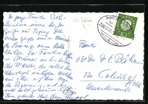 AK Töging / Inn., Wilhelm-Hübsch-Platz mit Wohnhäusern