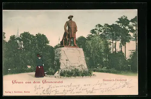 AK Grunewald, Bismarck-Denkmal