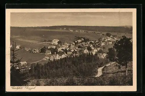 AK Carlsfeld, Panoramablick auf den Ort