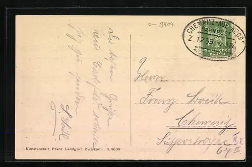 AK Carlsfeld, Panoramablick auf den Ort