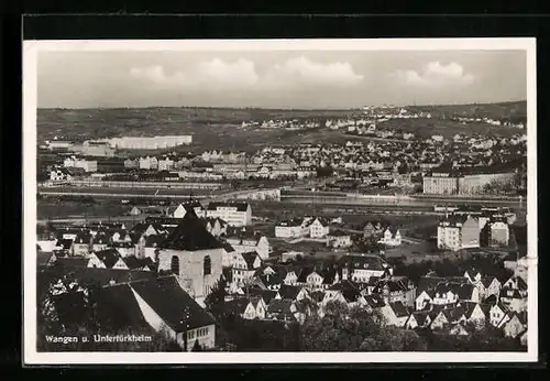 AK Wangen, Gesamtansicht mit Blick auf Untertürkheim