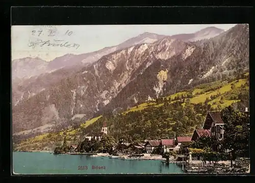 AK Brienz, Panorama am Seeufer