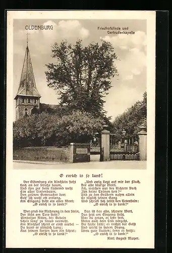 AK Oldenburg, Friedhofslinde und Gertrudenkapelle