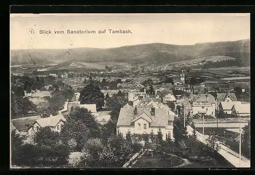 AK Tambach, Blick vom Tambach auf die Ortschaft
